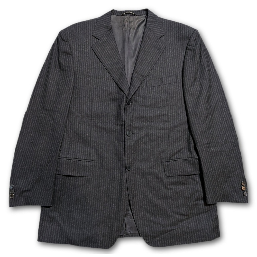 Canali Mens Blazer 13320 Navy Blue 42R Made In Italy 100% Wool Italian Size 52R